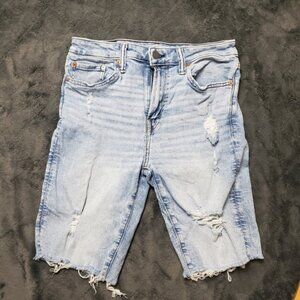 American Eagle Airflex+Ripped Denim Jean Shorts 30